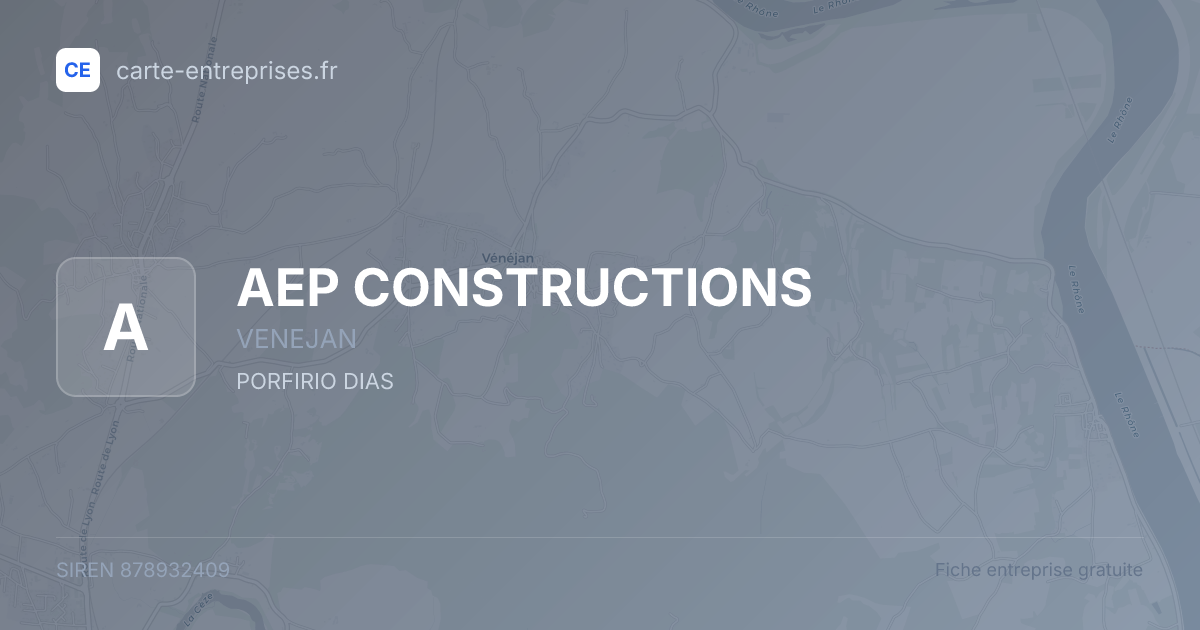 AEP CONSTRUCTIONS — 878932409 — fiche entreprise