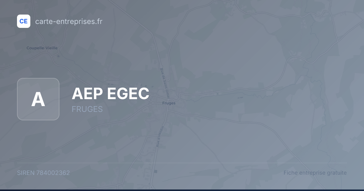 AEP EGEC — 784002362 — fiche entreprise