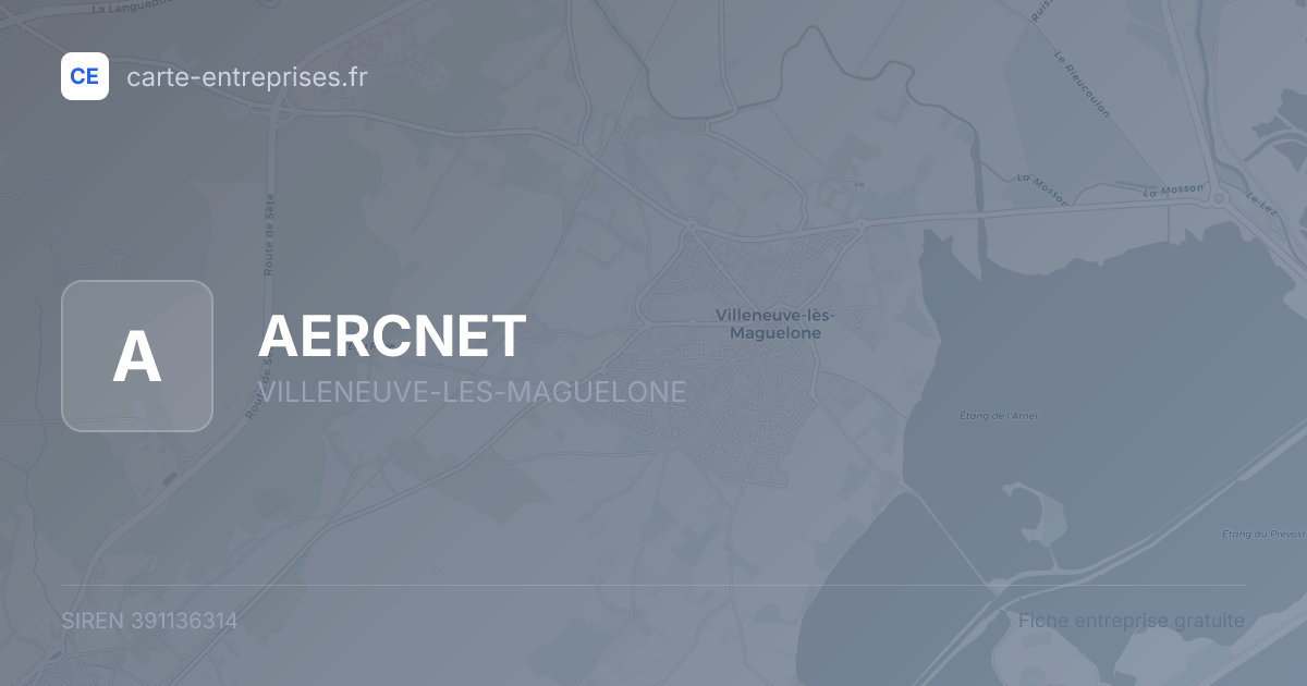 AERCNET — 391136314 — fiche entreprise