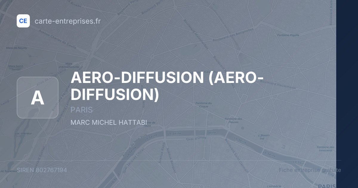 AERO-DIFFUSION — 802767194 — fiche entreprise
