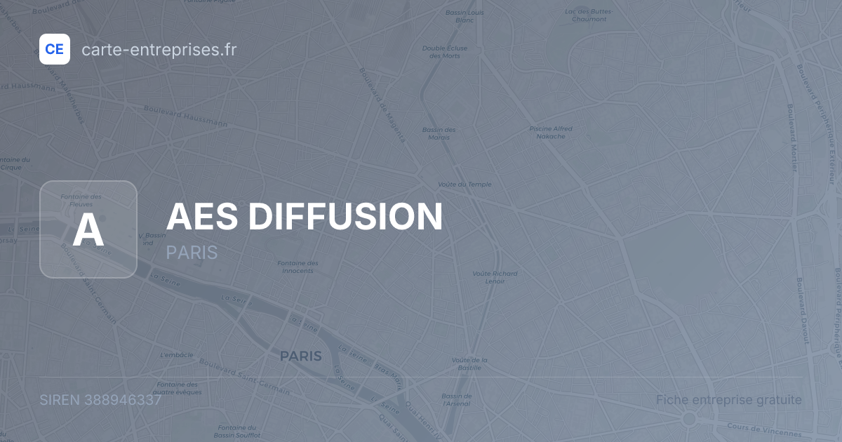 AES DIFFUSION — 388946337 — fiche entreprise