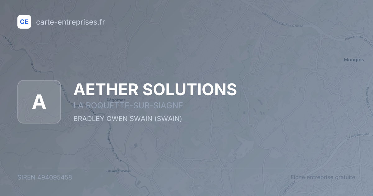 AETHER SOLUTIONS — 494095458 — fiche entreprise