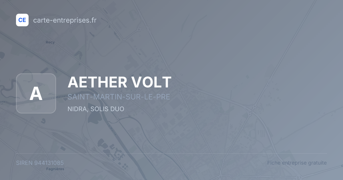 AETHER VOLT — 944131085 — fiche entreprise