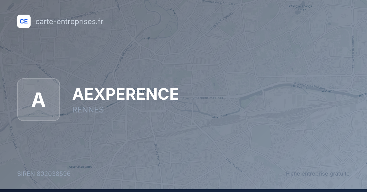 AEXPERENCE — 802038596 — fiche entreprise