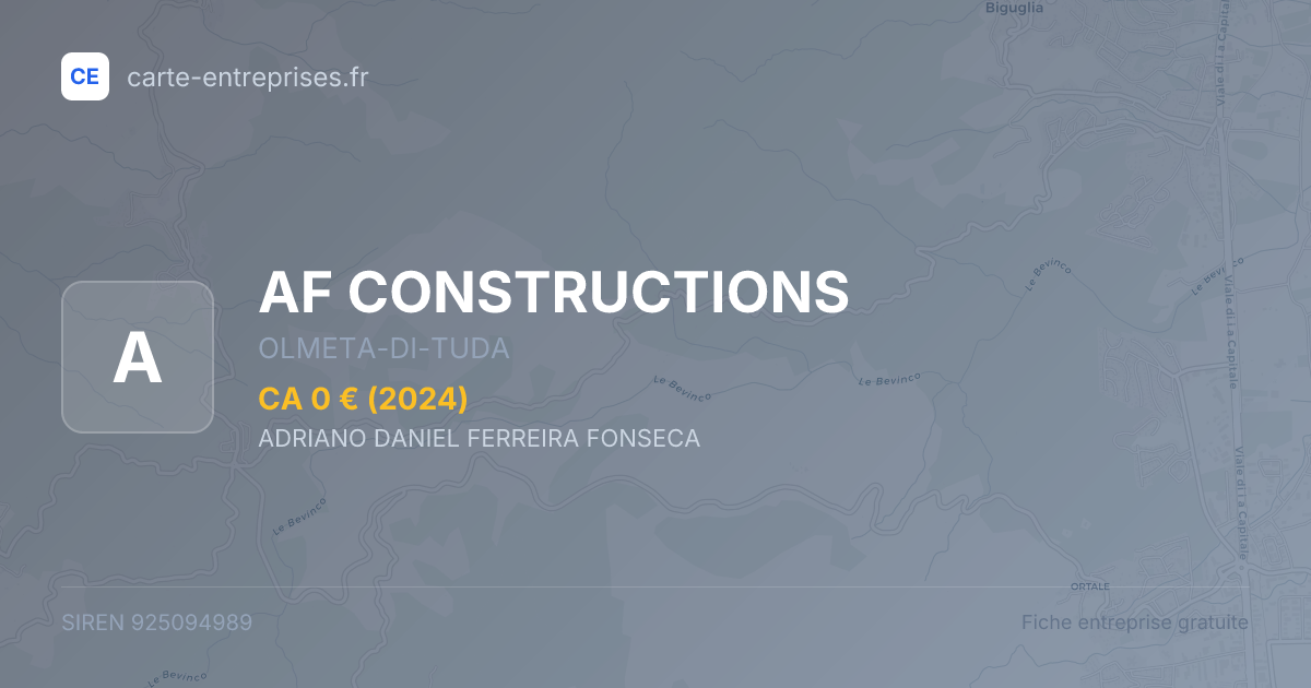 AF CONSTRUCTIONS — 925094989 — fiche entreprise
