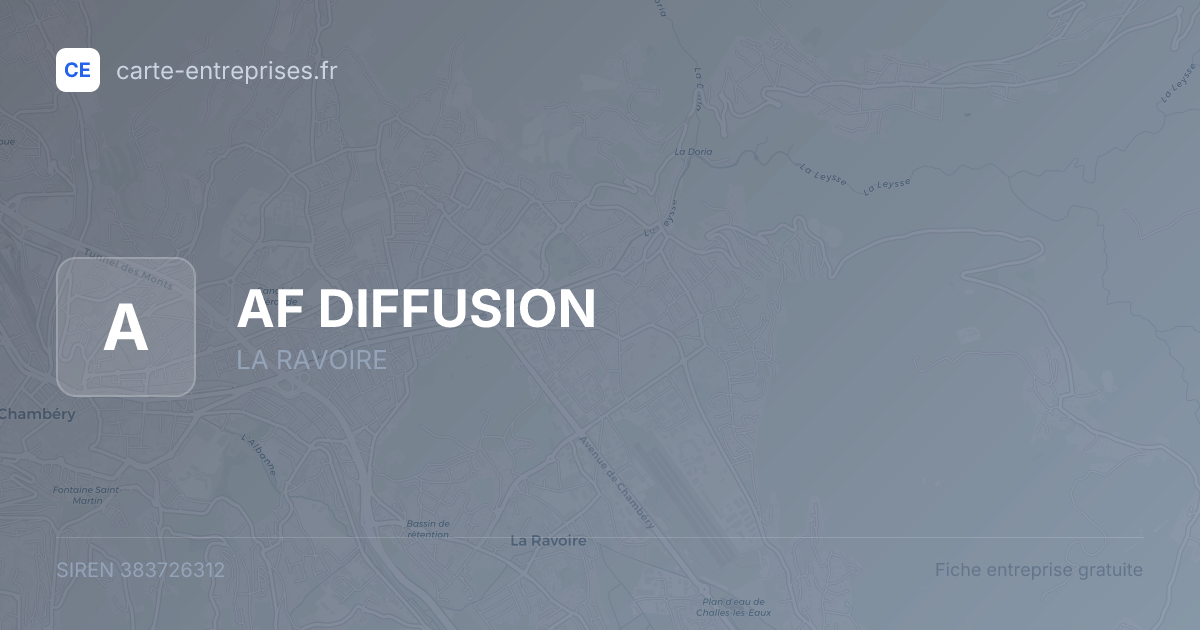 AF DIFFUSION — 383726312 — fiche entreprise
