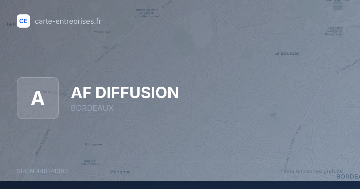 AF DIFFUSION — 448174383 — fiche entreprise