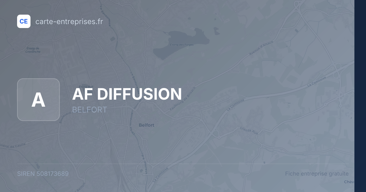 AF DIFFUSION — 508173689 — fiche entreprise
