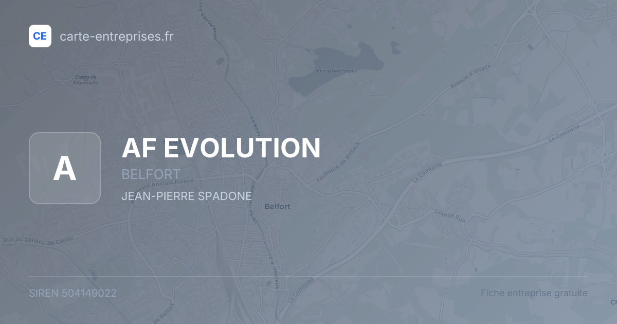 AF EVOLUTION — 504149022 — fiche entreprise