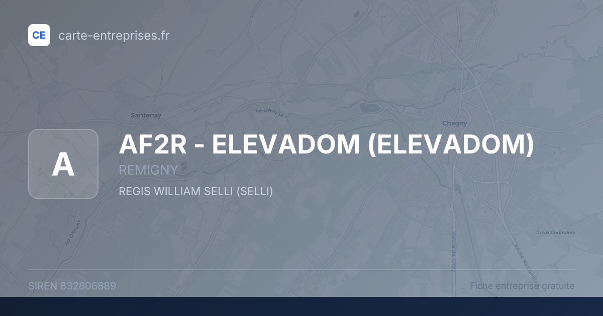 AF2R - ELEVADOM (ELEVADOM) — 832806889 — fiche entreprise