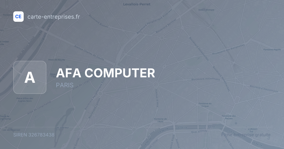 AFA COMPUTER — 326783438 — fiche entreprise