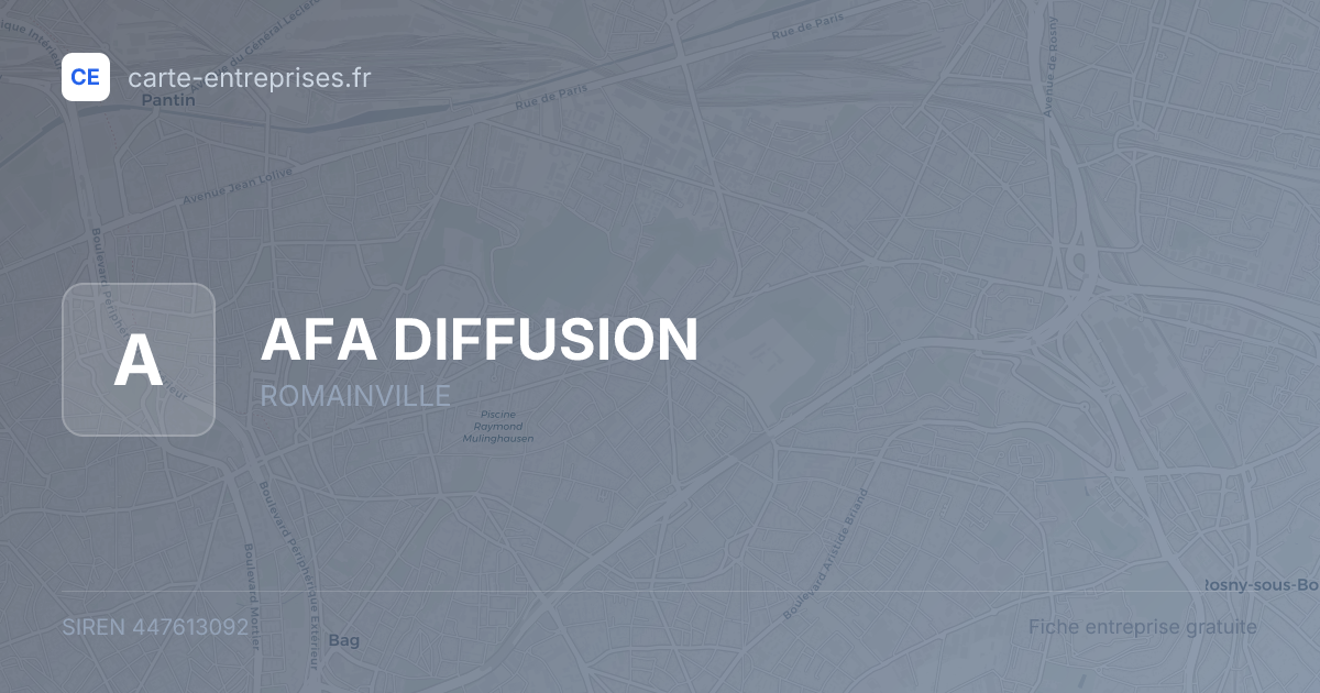 AFA DIFFUSION — 447613092 — fiche entreprise