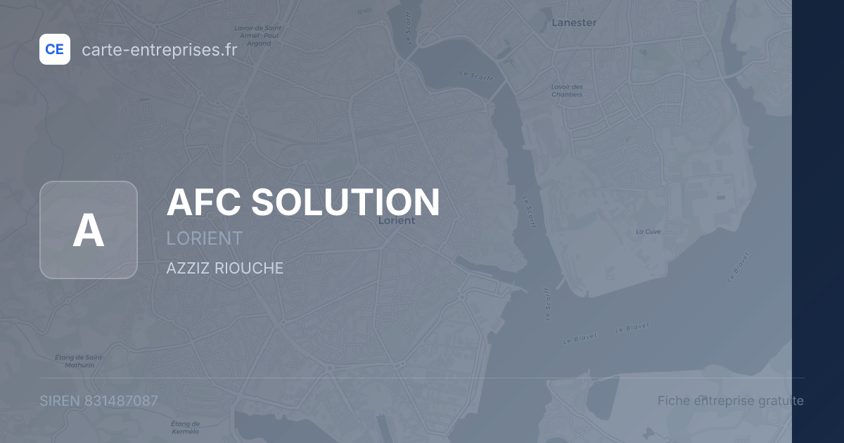 AFC SOLUTION — 831487087 — fiche entreprise