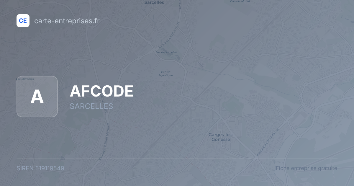 AFCODE — 519119549 — fiche entreprise
