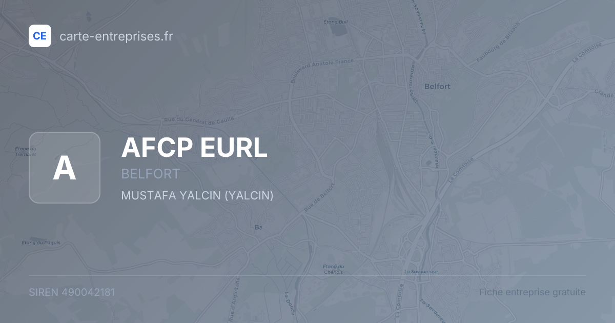 AFCP EURL — 490042181 — fiche entreprise
