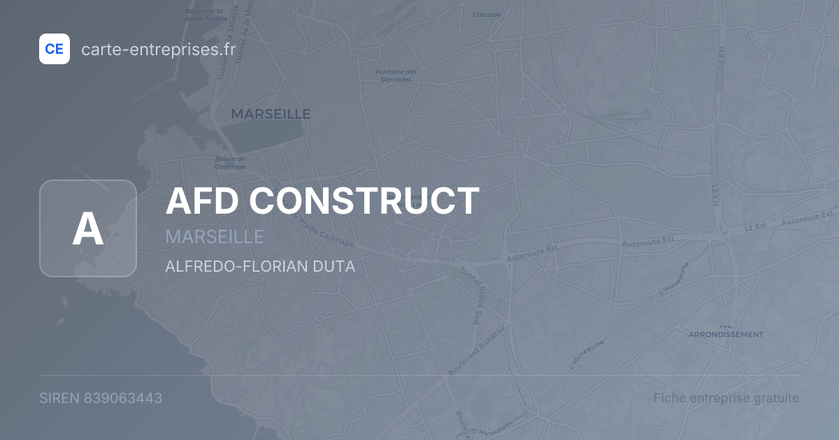 AFD CONSTRUCT — 839063443 — fiche entreprise
