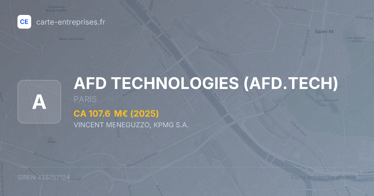 AFD TECHNOLOGIES (AFD.TECH) — 428757124 — fiche entreprise
