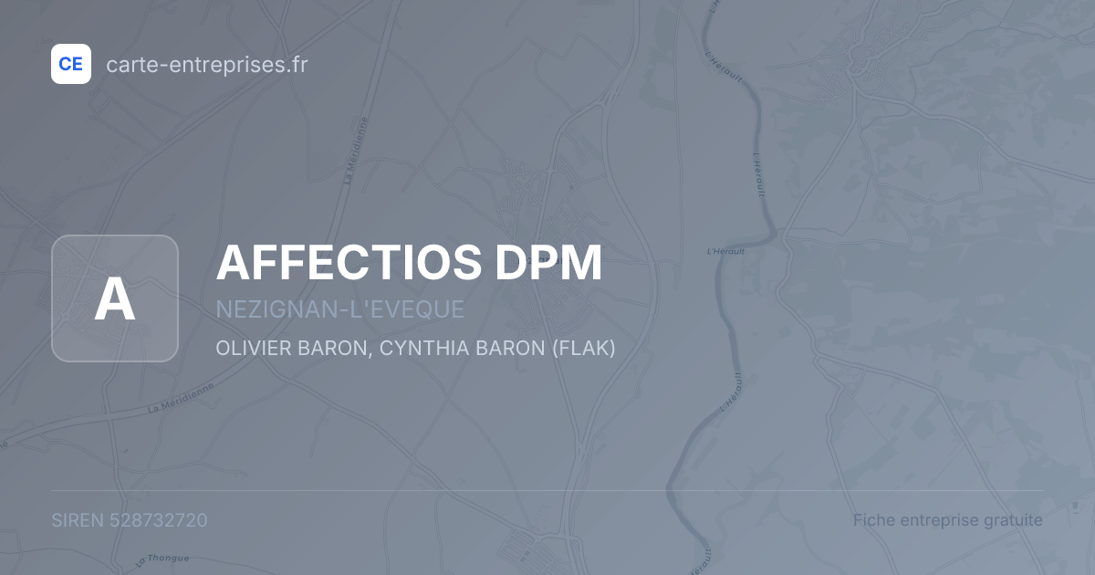 AFFECTIOS DPM — 528732720 — fiche entreprise
