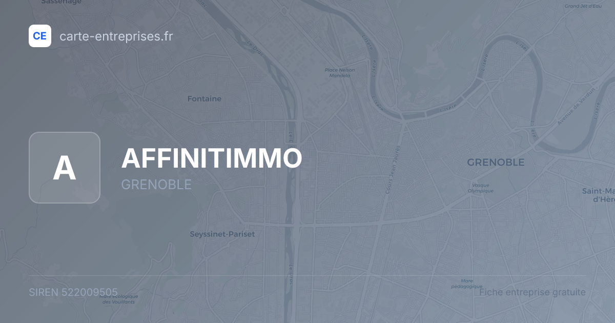 AFFINITIMMO — 522009505 — fiche entreprise