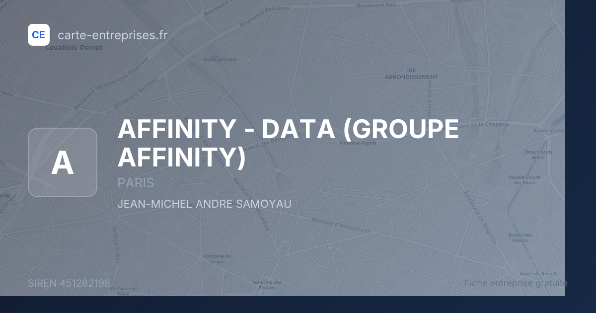 AFFINITY - DATA (GROUPE AFFINITY) — 451282198 — fiche entreprise