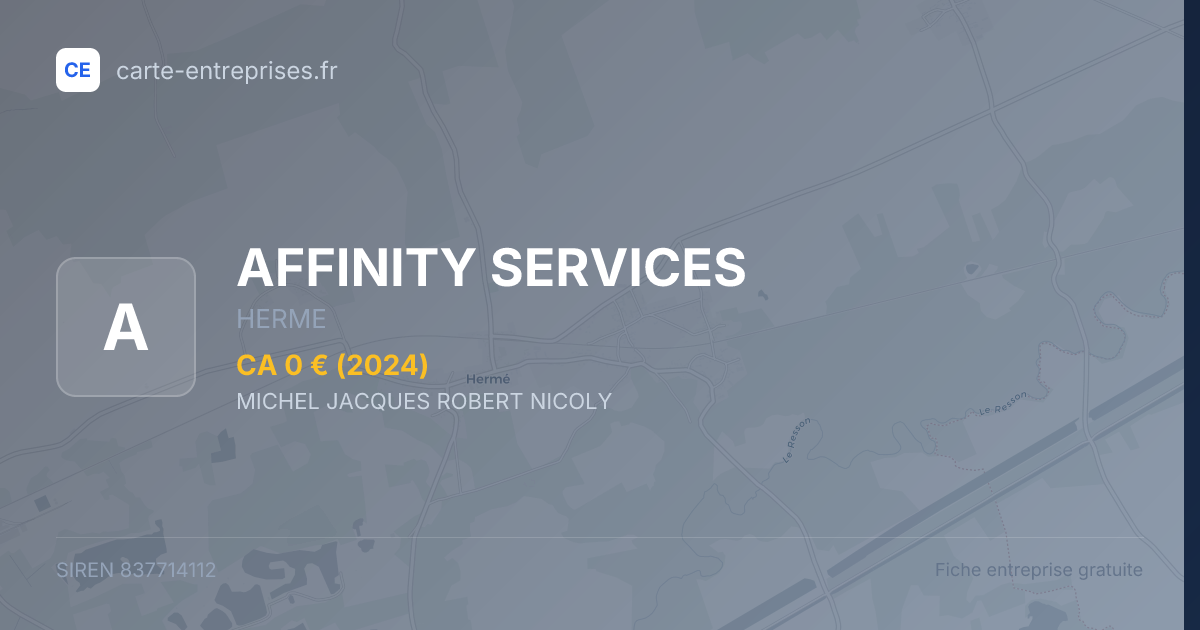 AFFINITY SERVICES — 837714112 — fiche entreprise