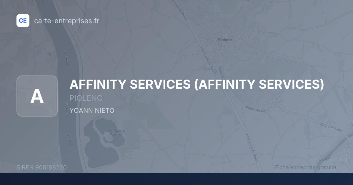 AFFINITY SERVICES — 908188220 — fiche entreprise