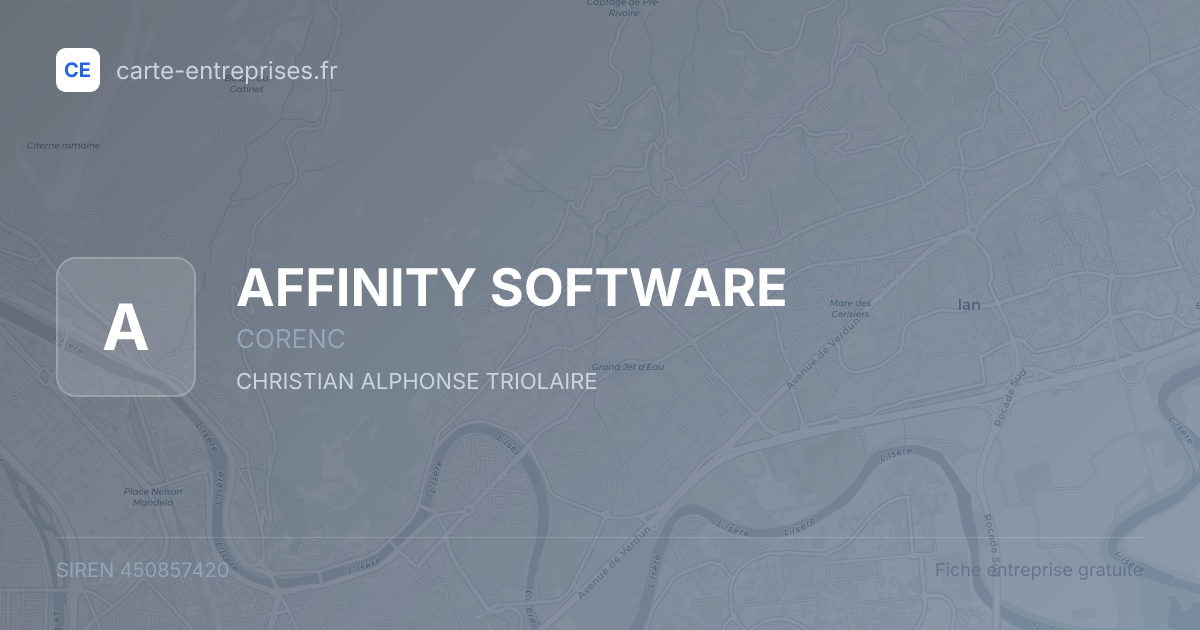 AFFINITY SOFTWARE — 450857420 — fiche entreprise