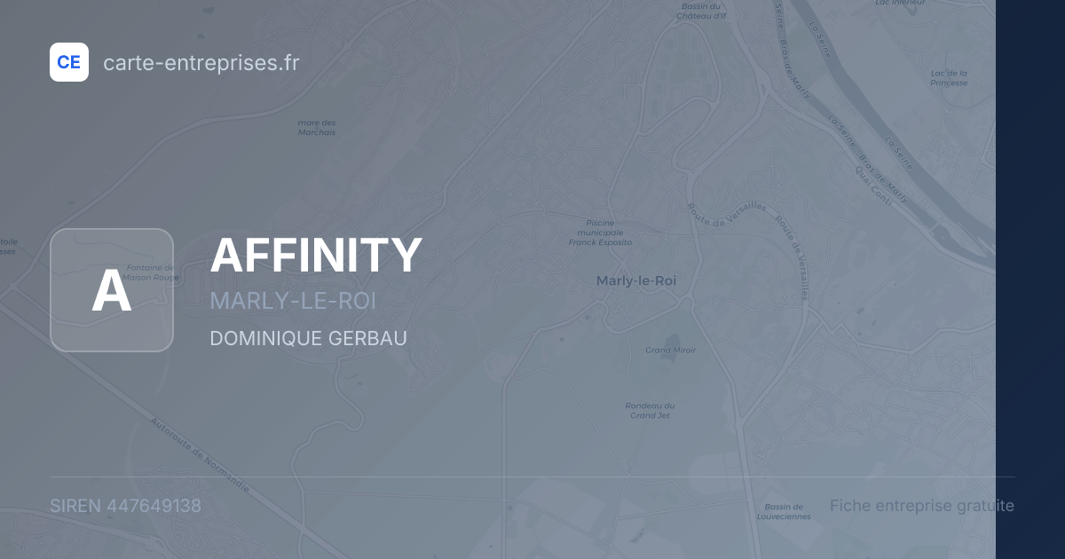 AFFINITY — 447649138 — fiche entreprise