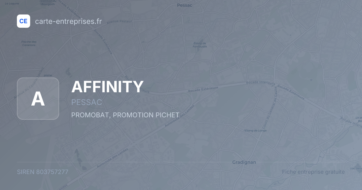 AFFINITY — 803757277 — fiche entreprise