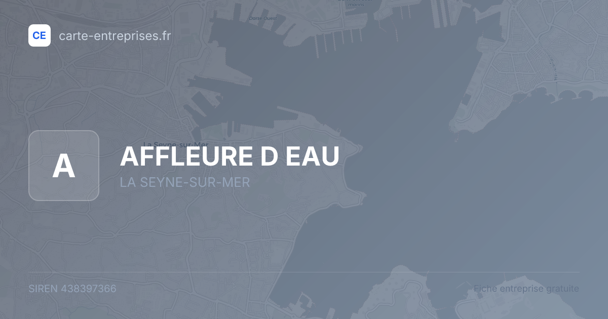 AFFLEURE D EAU — 438397366 — fiche entreprise