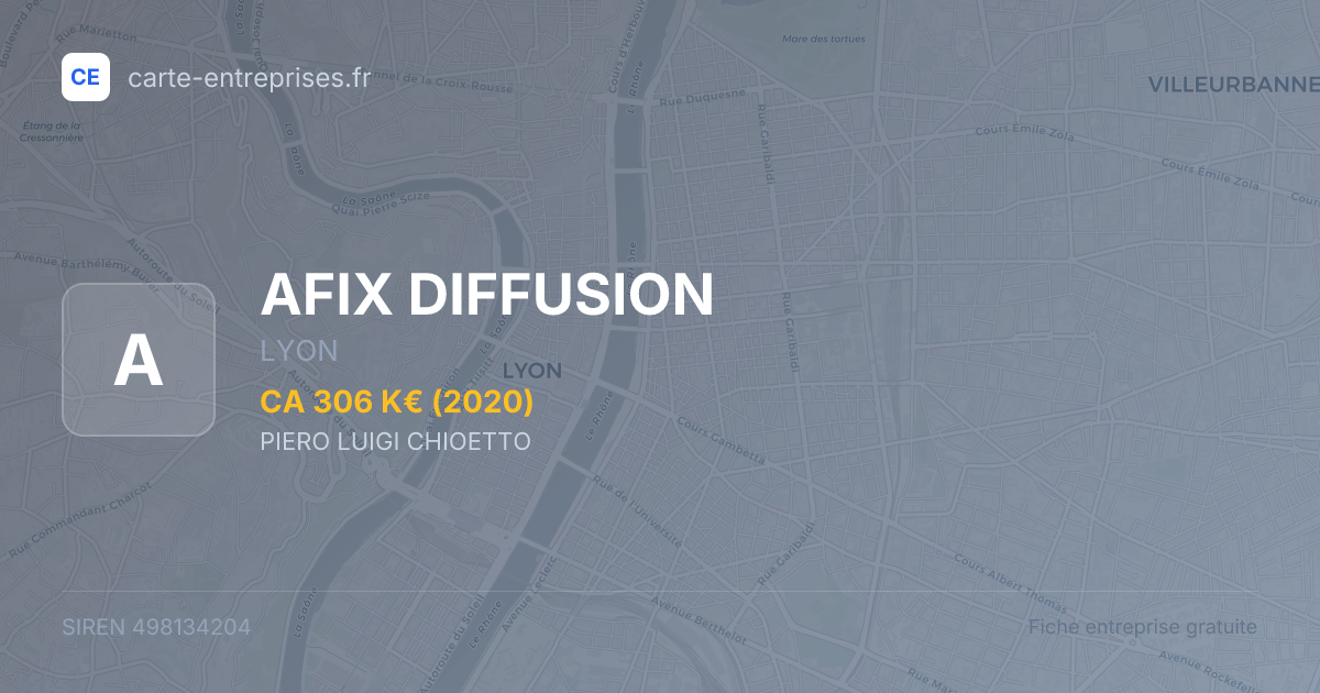 AFIX DIFFUSION — 498134204 — fiche entreprise