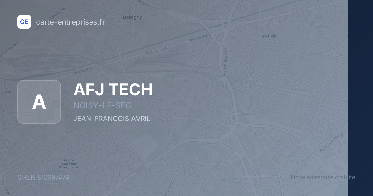 AFJ TECH — 810697474 — fiche entreprise