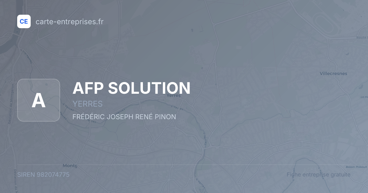 AFP SOLUTION — 982074775 — fiche entreprise