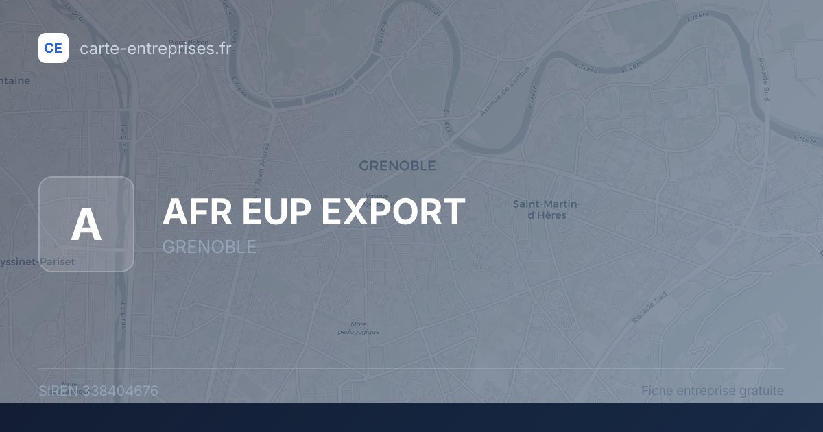 AFR EUP EXPORT — 338404676 — fiche entreprise