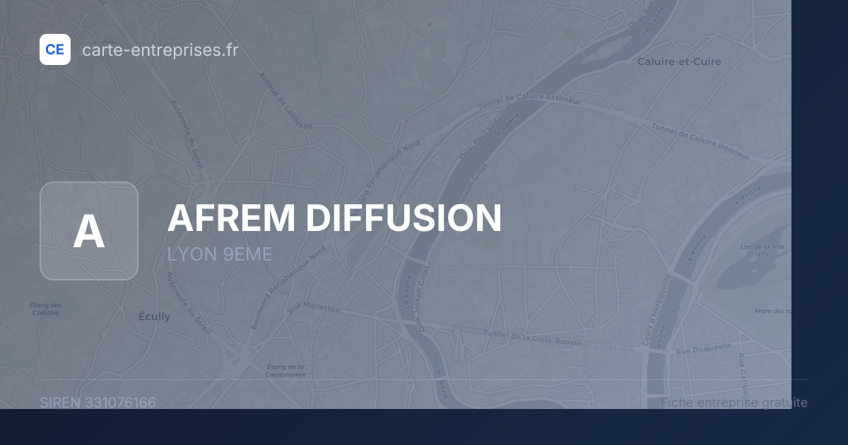 AFREM DIFFUSION — 331076166 — fiche entreprise