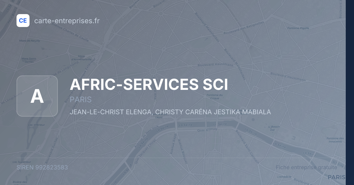 AFRIC-SERVICES SCI — 992823583 — fiche entreprise