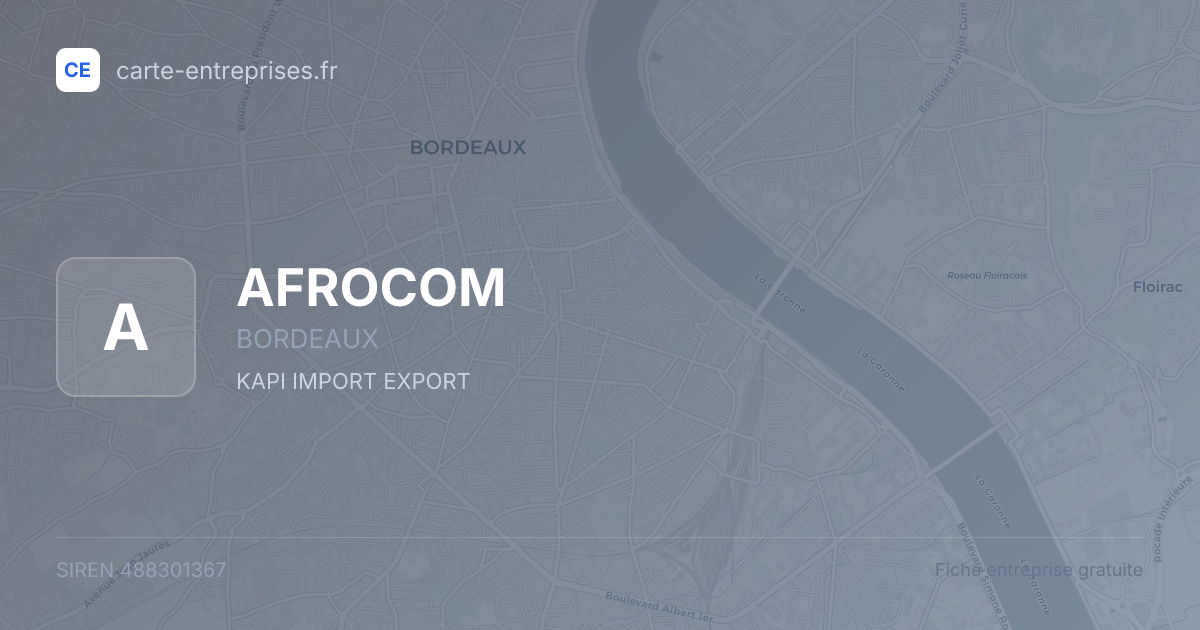 AFROCOM — 488301367 — fiche entreprise