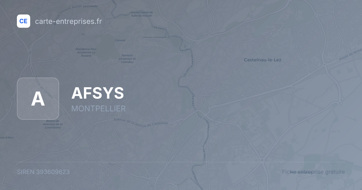 AFSYS — 393609623 — fiche entreprise