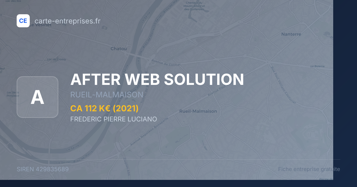 AFTER WEB SOLUTION — 429835689 — fiche entreprise