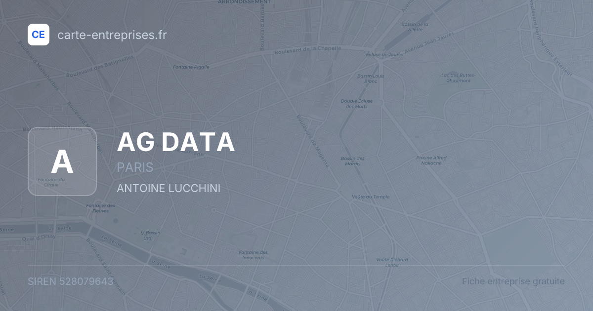 AG DATA — 528079643 — fiche entreprise