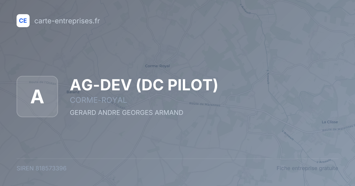 AG-DEV (DC PILOT) — 818573396 — fiche entreprise