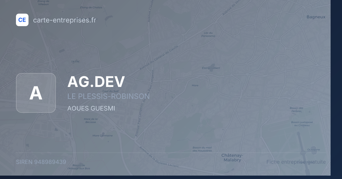 AG.DEV — 948989439 — fiche entreprise