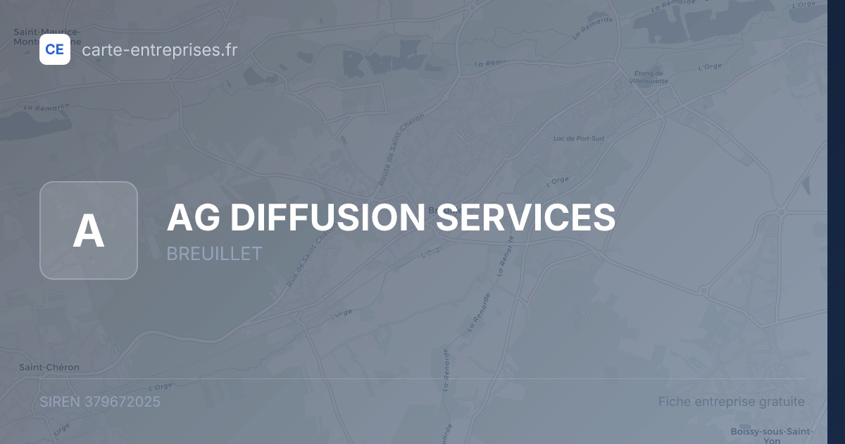 AG DIFFUSION SERVICES — 379672025 — fiche entreprise