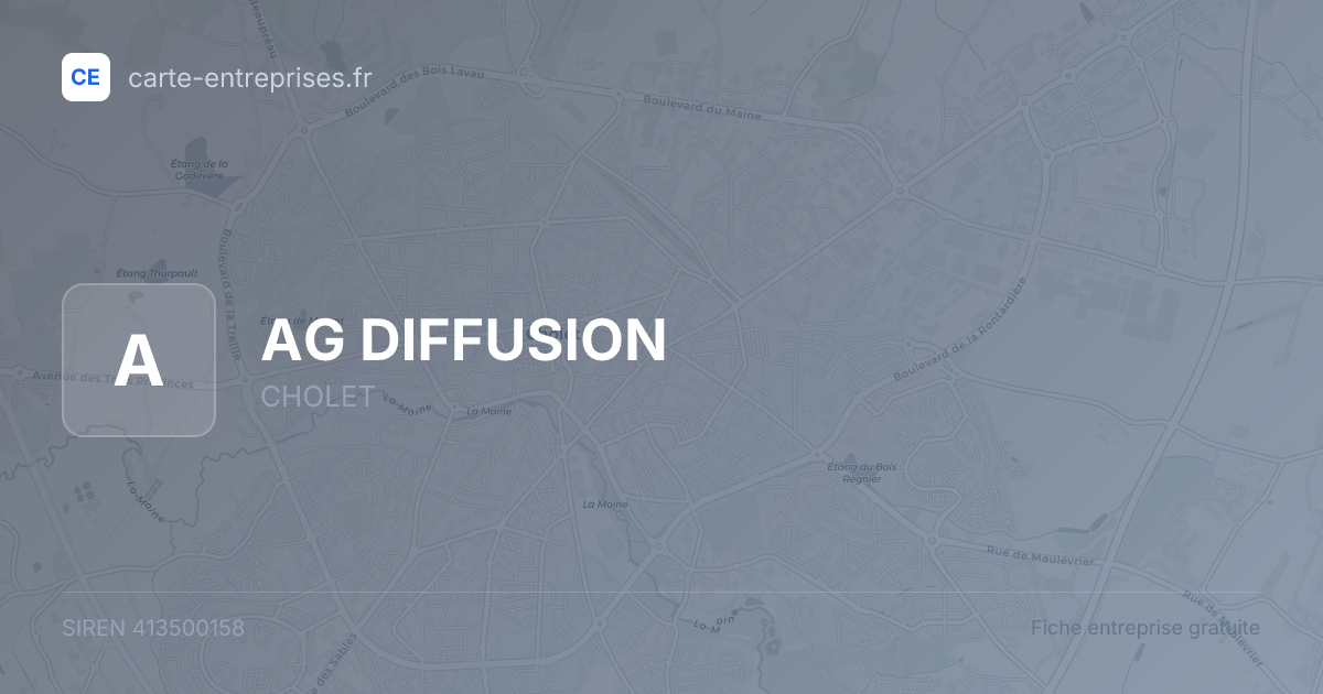 AG DIFFUSION — 413500158 — fiche entreprise