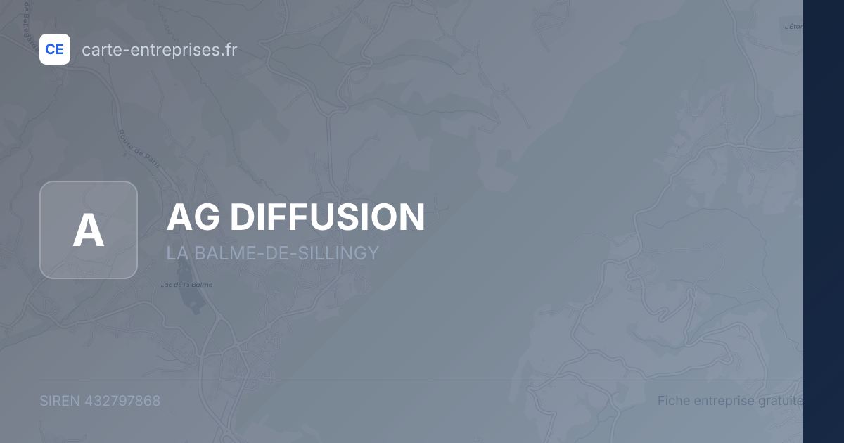 AG DIFFUSION — 432797868 — fiche entreprise