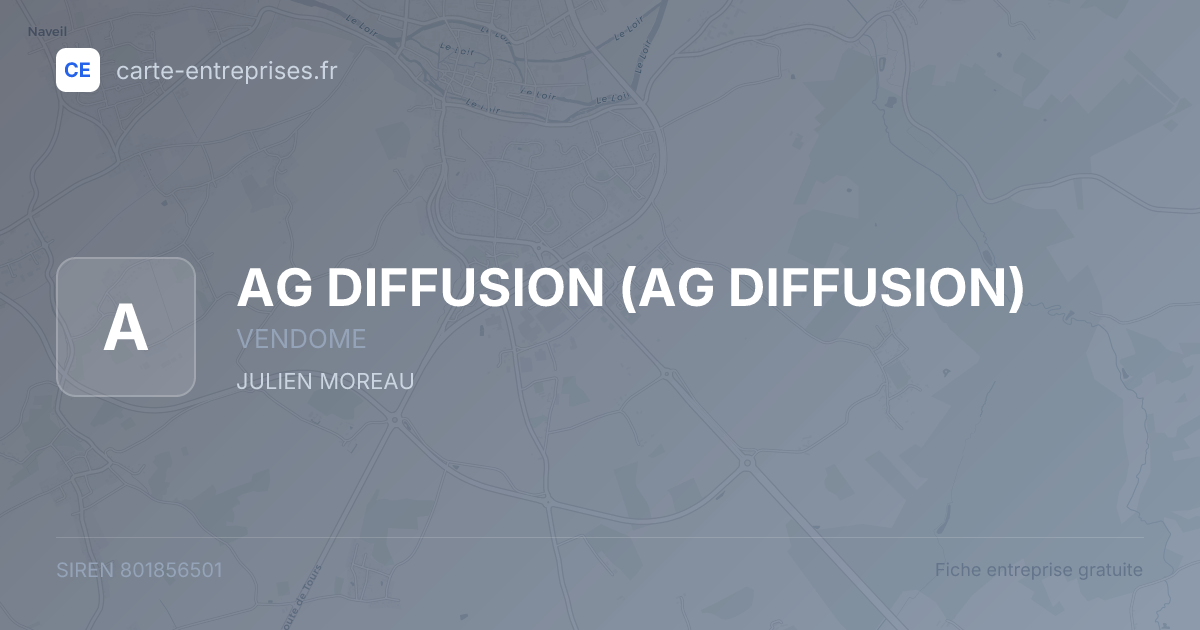 AG DIFFUSION — 801856501 — fiche entreprise