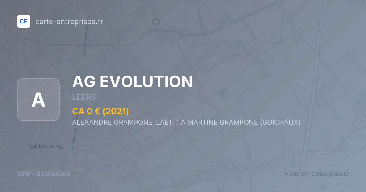 AG EVOLUTION — 893588269 — fiche entreprise