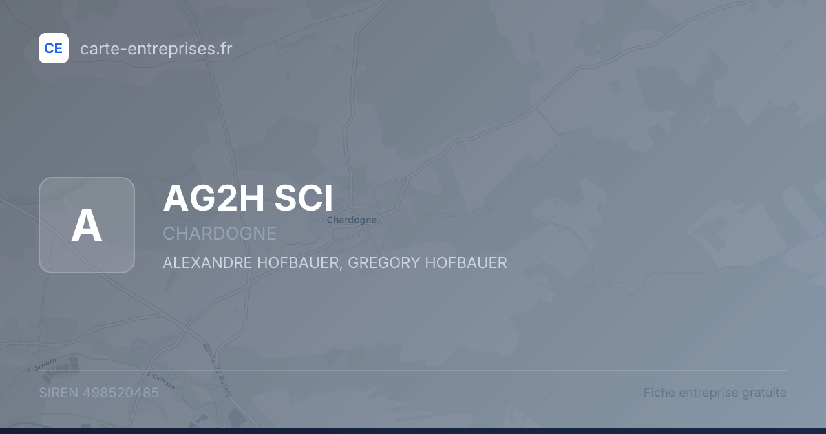 AG2H SCI — 498520485 — fiche entreprise