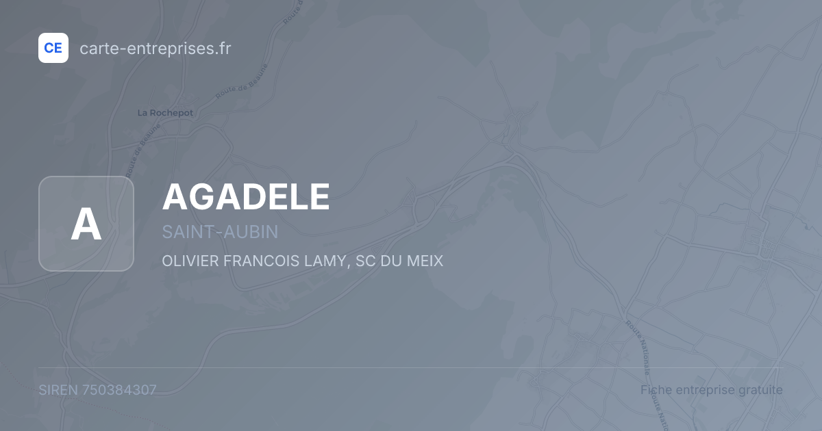 AGADELE — 750384307 — fiche entreprise
