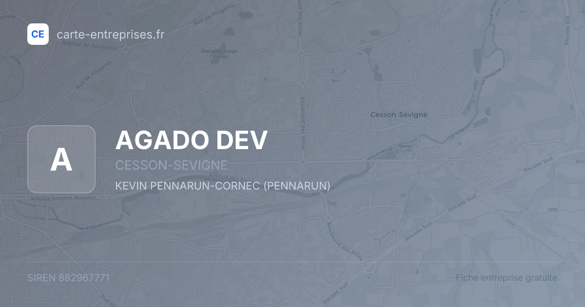 AGADO DEV — 882967771 — fiche entreprise